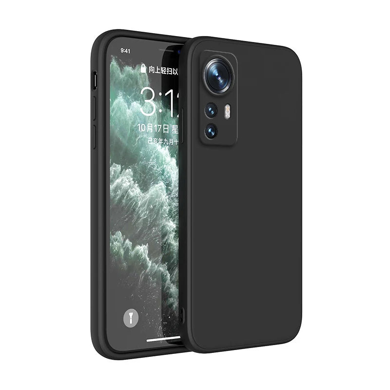 Luxury Cases for Xiaomi Mi 12 12S 12T Pro 12X Ultra Soft Square Matte Silicone Mi 12 lite 5G Thin Lens Protection Original Case