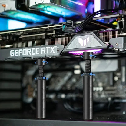 UPSIREN all-aluminum telescopic chassis graphics card bracket, anti-bending/anti-weight bracket (bottom magnetic suction)