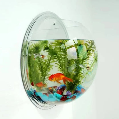Acrylic Fish Bowl Wall Hanging Aquarium Tank Aquatic Pet Supplies Pet Products Wall Mount Fish Tank for Betta&Display fish