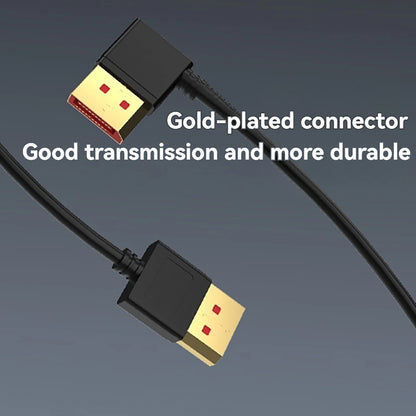 DisplayPort 1.4 Cable 8K@60Hz 4K@240Hz Display Port Cable 90 Degree DP Cord Compatible FreeSync G-Sync HDR for PC Gaming Monitor