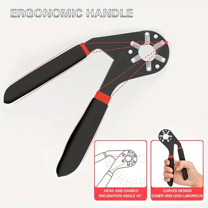 Magic Wrench 6 Inch 8 Inch Multi-purpose Hexagonal Alloy Steel Manual Clampable Movable Hexagonal Wrench