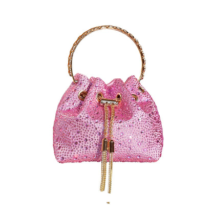Handle Rhinestones Evening clutch Bag Purses and handbag luxury Designer shoulder bag Shiny Crystal Clutch purse bucket bag