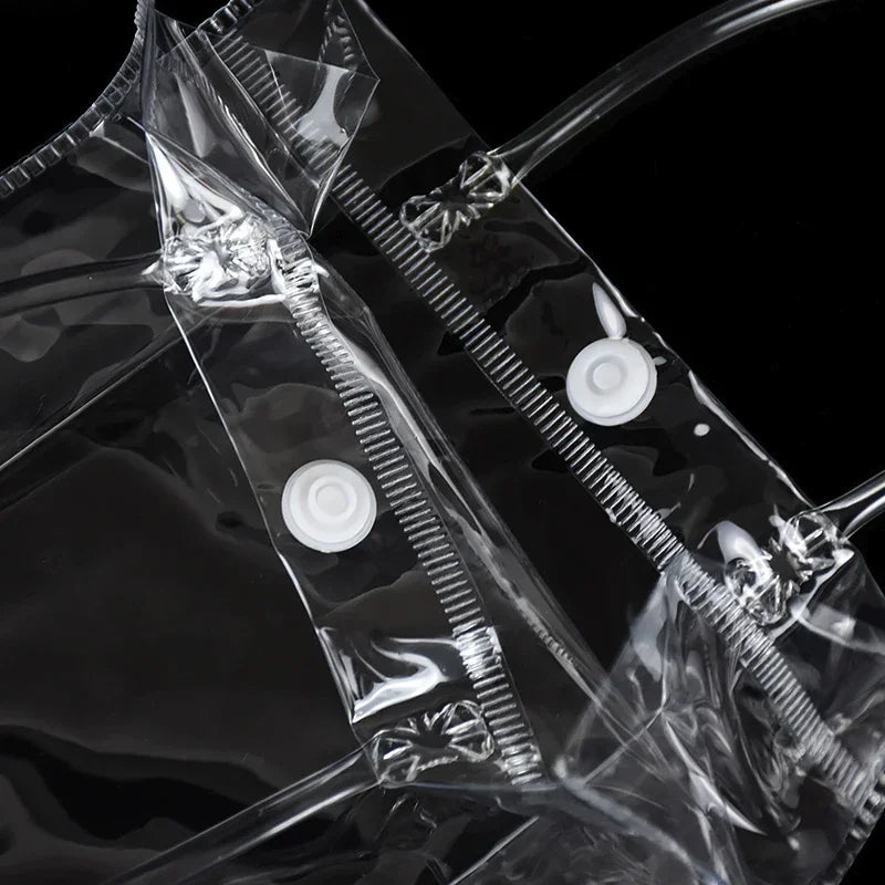 10/20Pcs Transparent Gift Bag with Handle Wedding Birthday Party Candy Gift Packaging Reusable Tote Bag Christmas Baby Shower