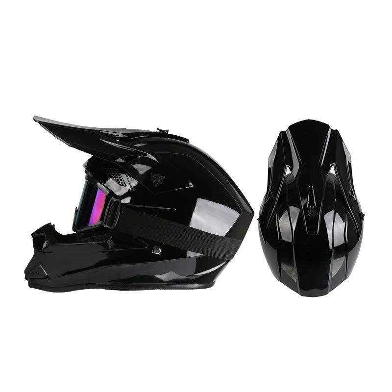 Off Road Motorcycle Helmet Rally Downhill Full Helmet Riding with Goggles Suitable for All Seasons for Men Women and Children