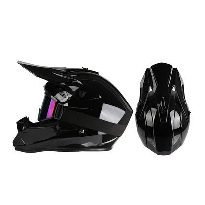 Off Road Motorcycle Helmet Rally Downhill Full Helmet Riding with Goggles Suitable for All Seasons for Men Women and Children