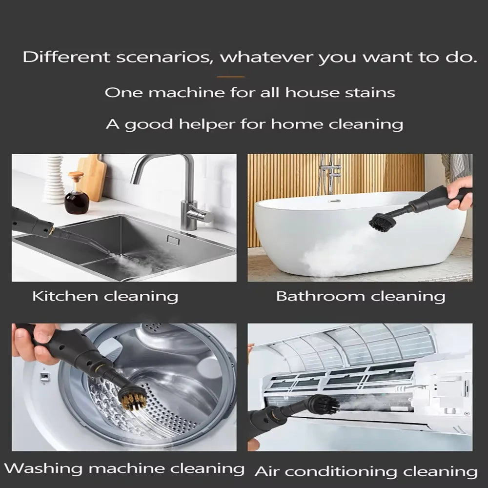 Kitchen Glass Steam Cleaner, Grease Remover, High-Temperature Carpet Sanitizer, Bathroom Bathtub Cleaner Household cleaning tools suitable for disinfecting and cleaning range hoods, air conditioners, and home appliances