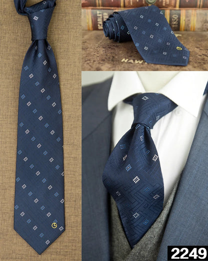 Ties Unusual Pattern Checked Abstract Polka Dots Stripes 100% Silk Jacquard Woven Fashion Brand New Casual Formal Party