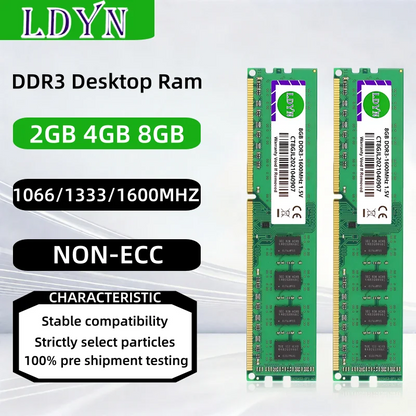 DDR3 2G 4GB 8GB 1066MHZ 1333MHZ 1600Mhz RAM Desktop Memory PC3 12800U PC3 10600U  ddr3 ram 8gb Memoria ram ddr3 2GB 4GB DDR3 RAM