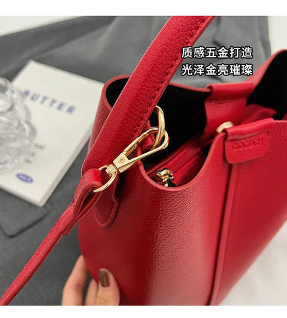 Hot Selling Simplicity High-end Women's Crossbody Bag PU Material Versatile Bucket Bag Fashion Handbag Commuting