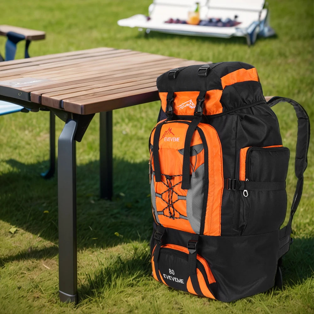 80L wasserdichter Wanderrucksack, Campingrucksack, Trekkingrucksack, großer Reiserucksack für Herren, Outdoor-Sport- und Bergsteigerrucksack