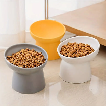 Ceramic Cat Bowl Pet Bowl High-leg Cat Bowl with Neck Protection Dog Choke-proof Bowl Dog Bowl Cat Accessories Pet Supplies