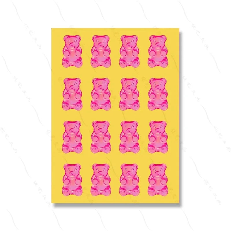 Trendy Maximalist Poster Set Prints Hot Pink Room Decor Dopamine Wall Art Pictures Danish Abstract YK2 Dorm Kitchen Decor Murals