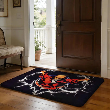 HHardcore Fashion Floor Mat Soft Flannel Absorbent Mat Non-Slip Rug Home Bedroom Bathroom
