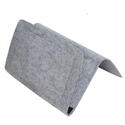 Hanging Storage Bag for Bed Sofa Side, Phone Book Magazine Holder Pockets, Baby Tissue Box, Felt Bedside Storage Organizer Pouch