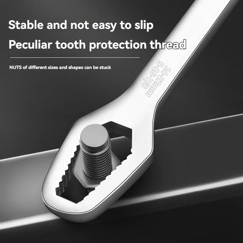 Universal Torque Wrench, Self-Locking Adjustable Eyeglass Wrench, Flat Wrench, Double-Ended Wrench, Factory Tools