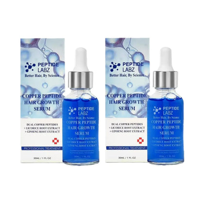 Copper Peptide GHK-cu Hair Growth Serum - Natural Gentle Formula Strengthens Hair Follicles For All Hair Types