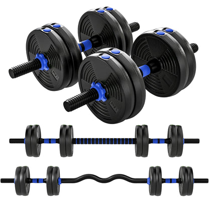 SPORTNOW dumbbells Kit bodybuilding adjustable dumbbells 15 kg 3 1, adjustable weight set with extension bar, handle year