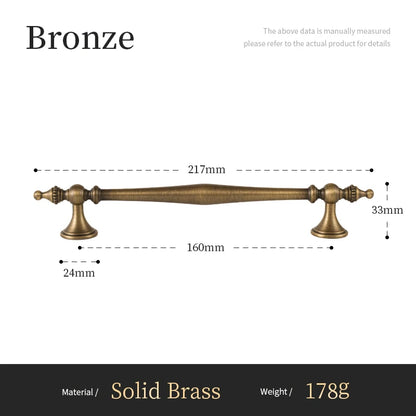 Santaya Bronze Solid Antique Brass Cabinet Handles Wardrobe Pull Cupboard Door Knob Kitchen Cabinet Handles Bronze Pulls