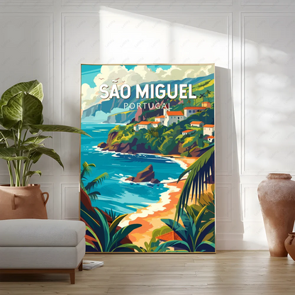 Pictures Portugal Painting Poster Room Decor Home Decoration Interior Wall Art Printing Waterproof Bathroom BedRoom Posters Gift
