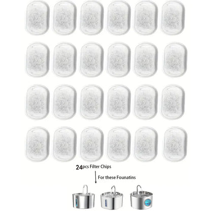 12/24PCS Automatic Water Dispenser Filters,Replaceable Filters,High-quality Filters,Replaceable fFlters,Indoor Cats,Cat Owners