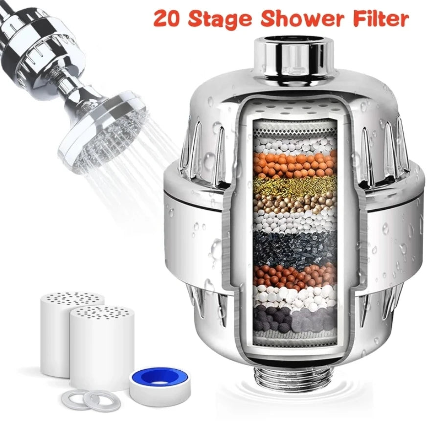 15-20 Grade Filter Element Water Purification Household Water Purifier Shower Filter Set Bathing To Remove Residual Chlorine