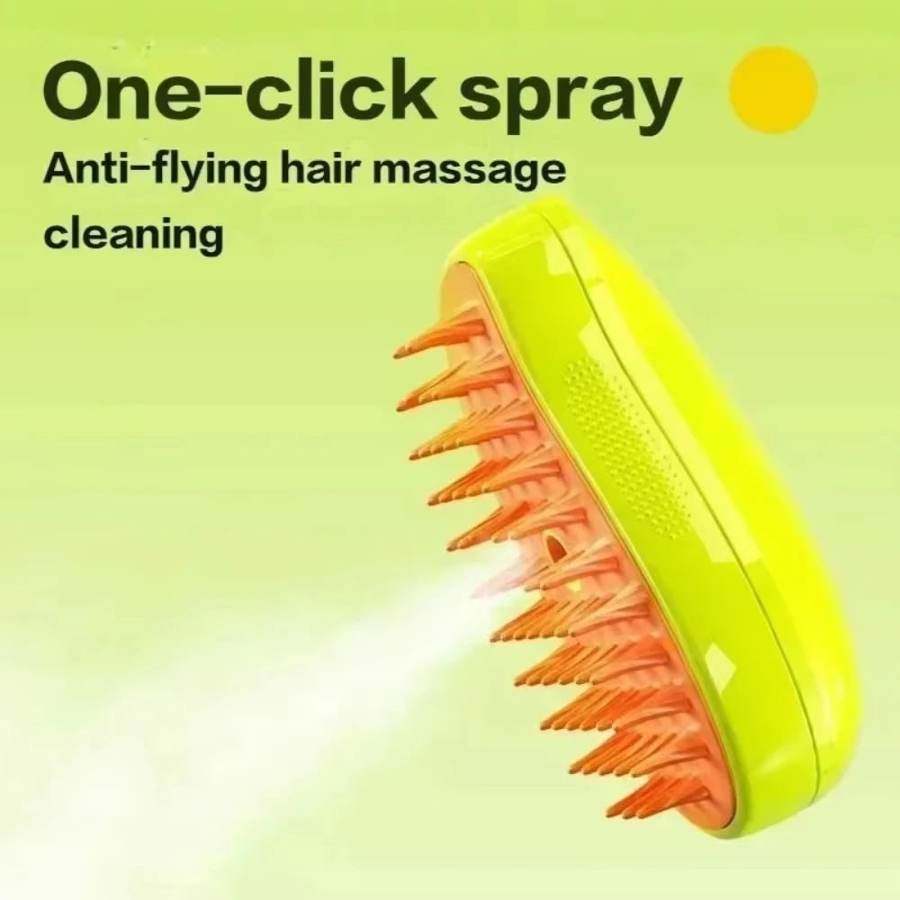 Pet Grooming Cat Brush Electric Spray Water Spray Kitten Dog Comb Soft Silicone Depilation Cats Bath Hair Brush Grooming Supplie