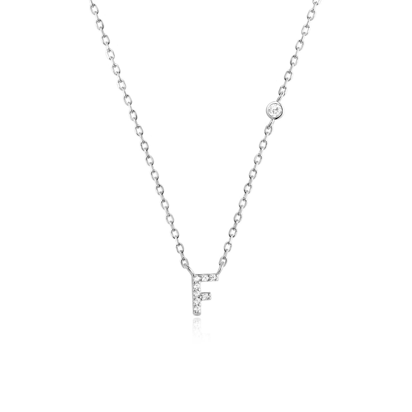 VEWANT New 925 Sterling Silver Monogram Initial Letter A M Pendant Long Chain Necklace Crystal Fine Jewelry Luxury Fine Jewelry