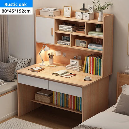 Desk Home Modern Simple Bookshelf Integrated Student Bedroom Learning To Write With Drawing Desk Office Computer Desk
