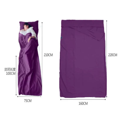 Ultralight Ultralight Sleeping Bag 75*210cm Lightweight Envelope Bedding Colorful Cotton Travel Sleep Liner Sheet