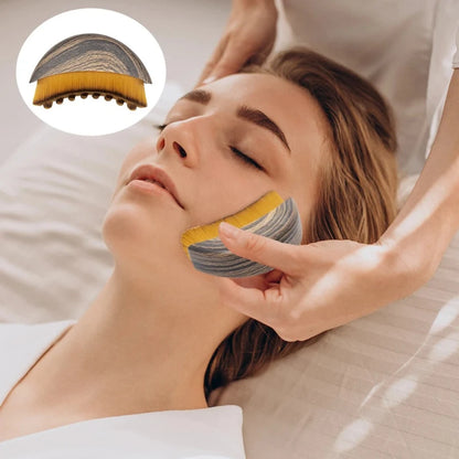 Brosse faciale portable à sec, poils doux, outil de massage lymphatique profilé, appareil de remodelage du visage, brosse exfoliante douce pour un spa à domicile