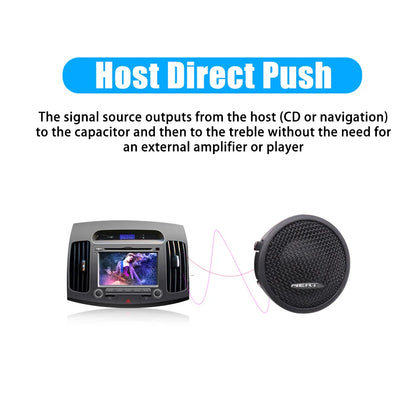 HT25 Loudspeaker Car Audio Tweeter Speakers Car Loud Dome Tweeter For Car High Tweeter Mini Speakers Silk Film Auto Speaker 2pcs