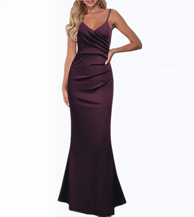 Spring and summer new style dress, pure color slim slim sash swing dress