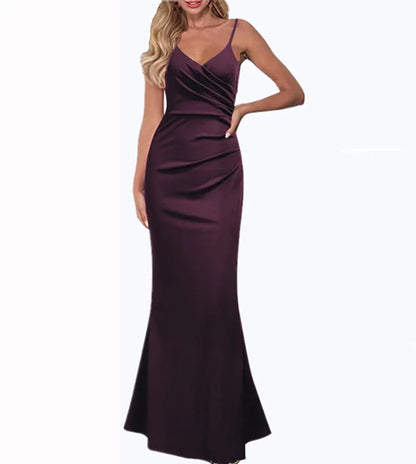 Spring and summer new style dress, pure color slim slim sash swing dress