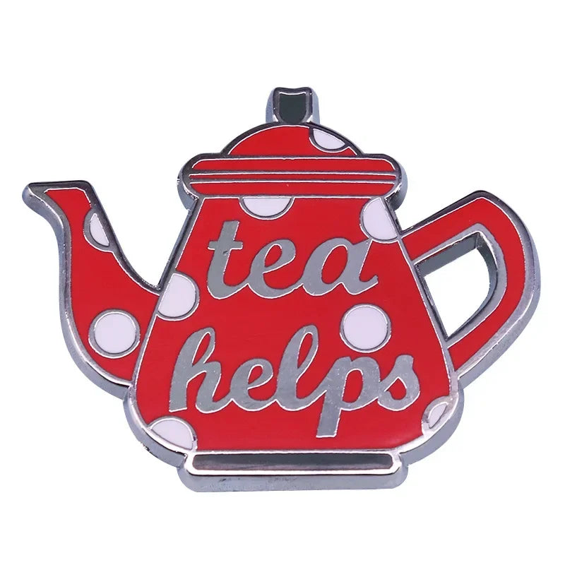 Lovely Delicate Cup Badge Personalized Creative Alloy Enamel Brooch Fashion Clothing Decorative Lapel Pin Boutique Metal Gift