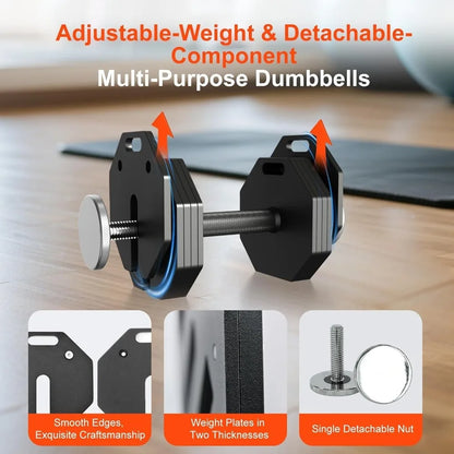 Adjustable Dumbbell Sets, Each 50LB Pairs Durable Steel Build, Free Weights Dumbbells Set of 2, Customized