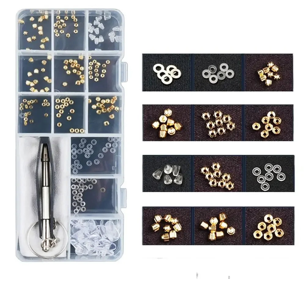 Screws Replacement With Tweezers Sun Glasses Nuts Glasses Screws Sets Eyeglass Nose Pads Sunglass Repair Tool Glasses Screws