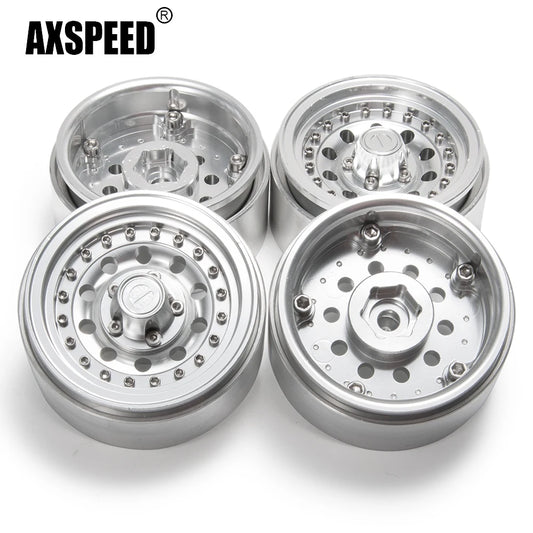 AXSPEED Aluminum Alloy 1.9 inch Beadlock Wheel Rims Hubs 27mm for TRX-4 D90 Axial SCX10 CC01 1/10 RC Crawler Car Truck Parts