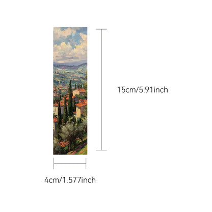 30PCS Oil painting landscape bookmark Room Laptop Background Wall Decor Luggage Aesthetic Decorations Art Picture Card bookmark