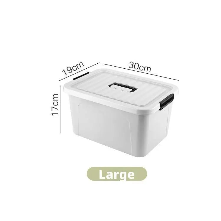 Plastic Storage Box with Cover Clothing Toy Organizer Baskets Multi-Purpose Colorful Stackable Containers Storage Bins Baskets