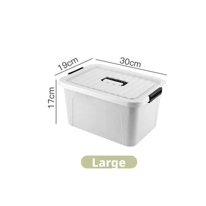 Plastic Storage Box with Cover Clothing Toy Organizer Baskets Multi-Purpose Colorful Stackable Containers Storage Bins Baskets