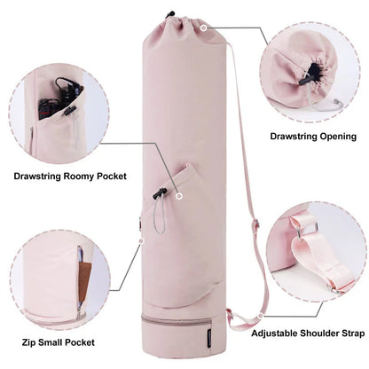 Yoga Mat Bag with Water Bottle Pocket & Wet Storage – Multi-Functional Carrier for Gym, Pilates & Fitness