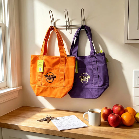 Macaron colored canvas tote bag, large capacity reusable shopping handbag with inner bag, women's daily commuting bag