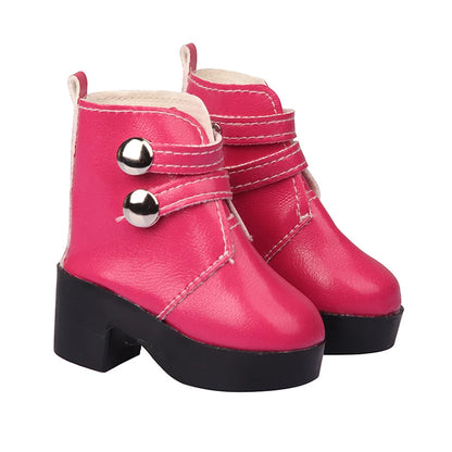 Toy Accessories 7cm Doll Shoes toys Fashion Double Breasted Leather Boots Rubber Girl Doll Shoes Accessory for Kids