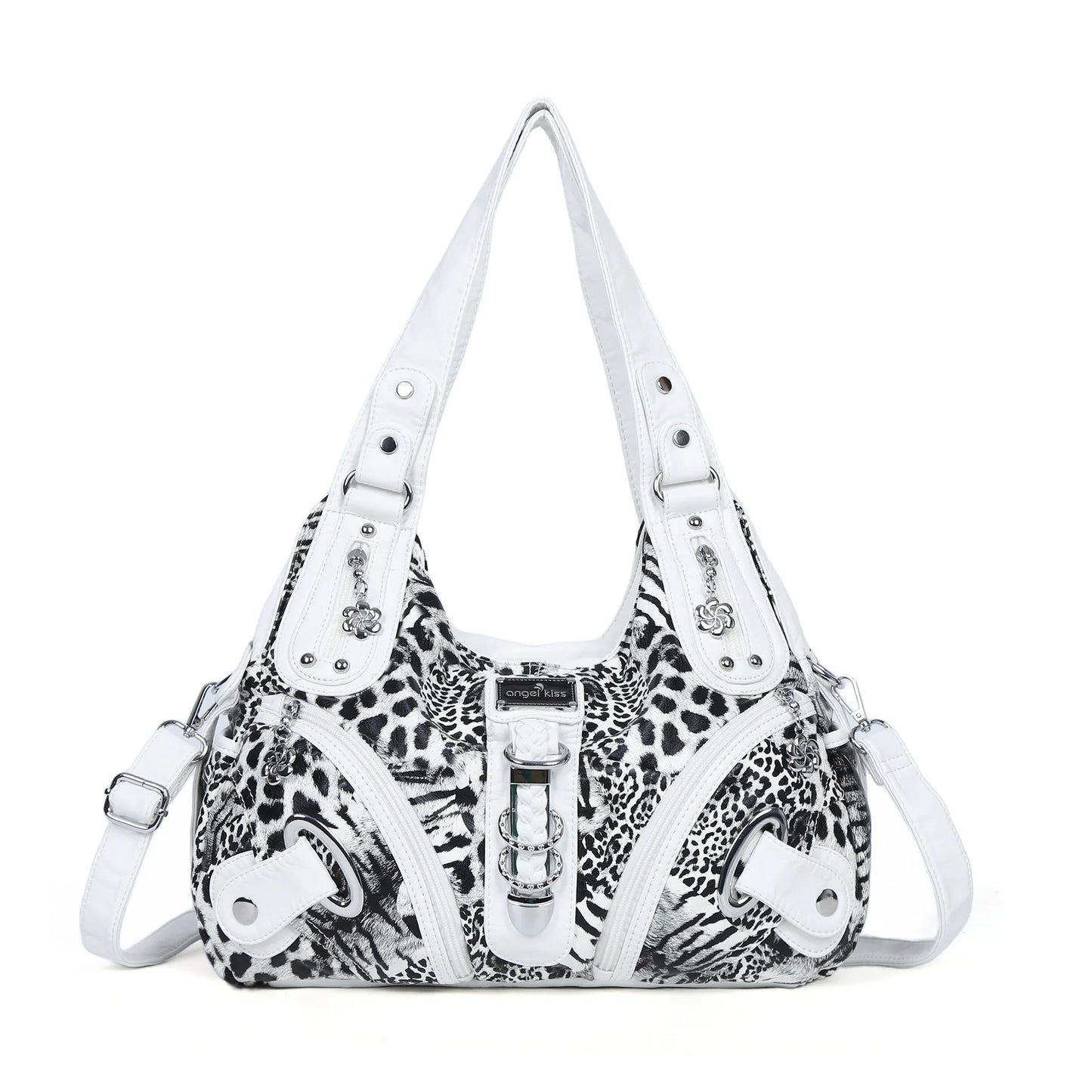 Angel Kiss Women Handbags Leopard Bag Top-handle Handbag Fashion Satchel Dumpling Pack Shoulder Bag Tote Bag Hobos Large Purse