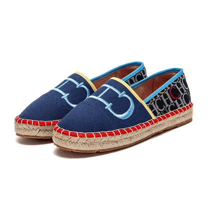 Flat Women's Shoes 2025 New Listing Loafers Straw Shoes Lazy Non-slip Flat Casual Shoes