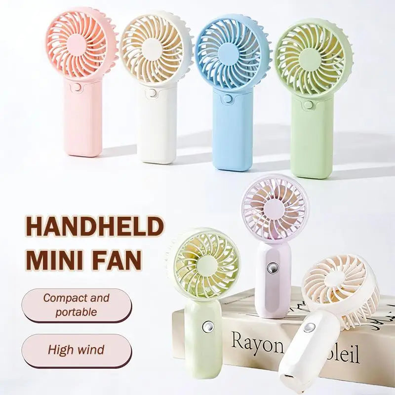Portable Fan Creative Small Fan Pocket Hand-held Fan Lightweight Adjustable Cute Handheld Outdoor Fan Air Cooler Students Gift