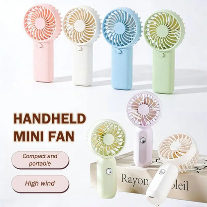 Portable Fan Creative Small Fan Pocket Hand-held Fan Lightweight Adjustable Cute Handheld Outdoor Fan Air Cooler Students Gift