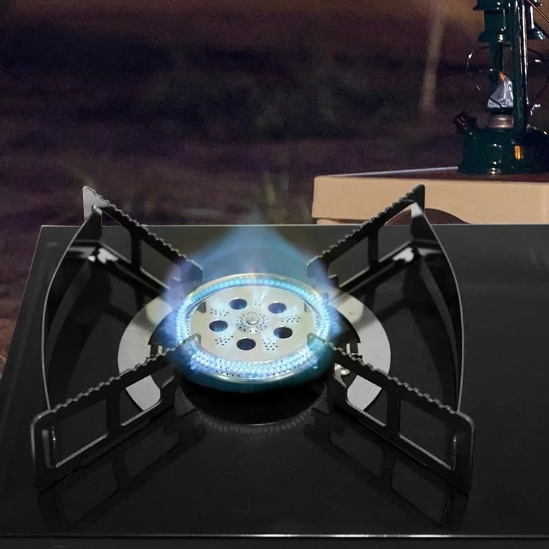 Outdoor Camping Gas Stove Portable Foldable BBQ Stove Camping Picnic Hiking Cooking Gas Furnace Burner Camping Equipment