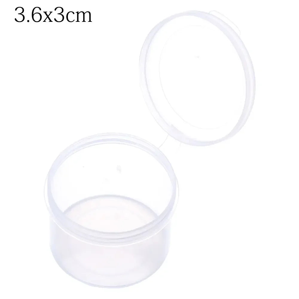 1Pcs Plastic Transparent Storage Box Small Items Sundries Jewelry Organizer Case Beads Container Pill Chip Box Tools Accessories