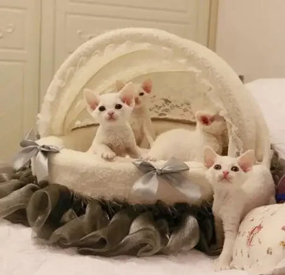 Pet Cradle Bed Dog'S Lace Nest For High-End Comfort Dog Bed Luxury Pet Bed